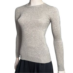 Crumpet Women’s Size XS Heathered Tan Oatmeal Crewneck Cashmere Sweater